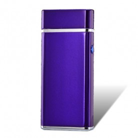 Briquet Double Arc Electrique Long Violet