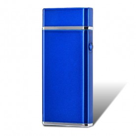 Briquet Double Arc Electrique Long Bleu