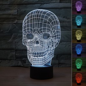 Lampe 3D Tête de Mort