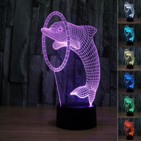 Lampe 3D LED Dauphin