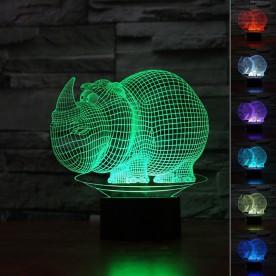 Lampe 3D LED Rhino