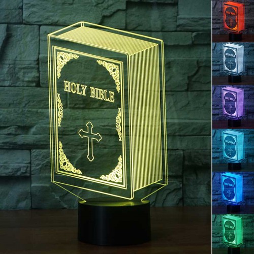 Lampe 3D LED Sainte Bible