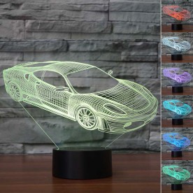 Lampe 3D LED Duo de Coeurs