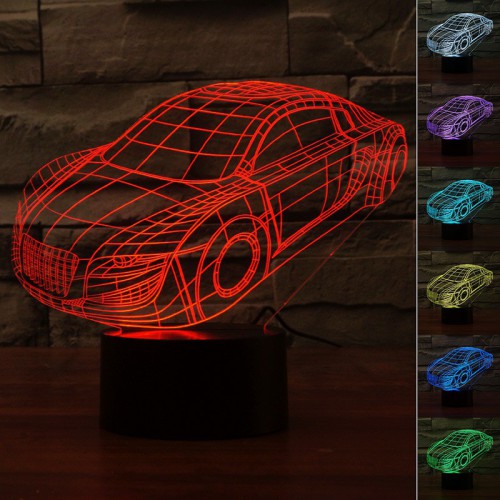 Lampe 3D LED Voiture Sport