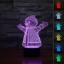 Lampe 3D LED Bonhomme de Neige