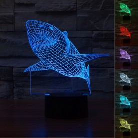 Lampe 3D LED Requin