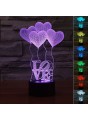 Lampe 3D LED Coeur Coeur Love