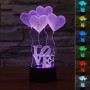 Lampe 3D LED Coeur Coeur Love