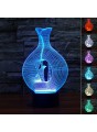 Lampe 3D LED Vase Oiseau