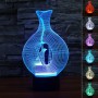 Lampe 3D LED Vase Oiseau