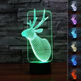 Lampe 3D LED Cerf