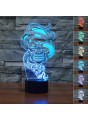 Lampe 3D LED Tête de Mort Serpent