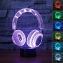 Lampe 3D LED Casque Audio