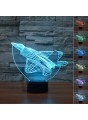 Lampe 3D LED Avion de Chasse