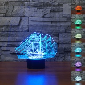 Lampe 3D LED Bateau